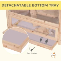 PawHut 3-Tier Extra Large Wooden Hamster Cage with Seesaws, Small Animal Cage and Habitat, Mice, Rat, Gerbil, & Hamster Habitat, Ladder, Feeding Bowl, Openable Top and Front Door(m-8)