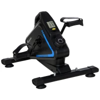 Soozier Under Desk Bike Pedal Exerciser Magnetic Mini Exercise Bike 5 Levels Adjustable Resistance Rehabilitation with LCD Display for Home/Office, Blue/Black(m-1)
