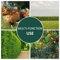 PawHut Chicken Wire Fencing 98' x 3', 1" x 0.5" Rectangle Chicken Wire for Crafts Garden Poultry, Metal Hardware Cloth Netting for Chicken Coops, Rabbit Cage, Dark Green(m-4)