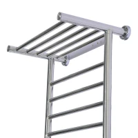 HomCom 9-Bar Stainless Steel Wall Mounted Electric Heated Towel Rack Warmer With Shelf(m-11)