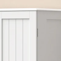 HOMCOM 47" Tall Pantry Cabinet, Farmhouse Kitchen Pantry with 6 Door Racks and 2 Drawers, White(m-12)