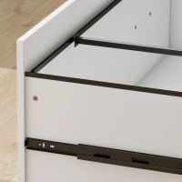HOMCOM Lateral Office Filing Cabinet, 1-Drawer File Cabinet with Open Storage Shelves, Adjustable Hanging Bars, White(m-12)