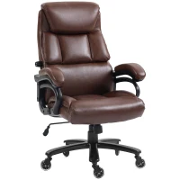 Vinsetto Big and Tall Office Chair, 400 lbs, Executive Computer Chair with PU Leather, Adjustable Height, Brown(m-11)