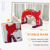 Qaba Adjustable Height 4.4-5 ft Kids Basketball Hoop, 5 in 1 Design, for Indoor Use, Red(m-7)