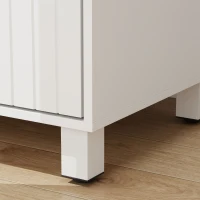 HOMCOM Lateral Office Filing Cabinet, 1-Drawer File Cabinet with Open Storage Shelves, Adjustable Hanging Bars, White(m-10)