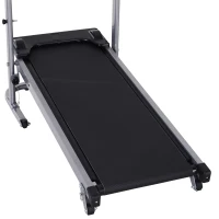 Soozier 2-in-1 Foldable Treadmill Walking Pad Manual Treadmill Machine Sit Up Bench with LCD Screen Home Exercise Fitness(m-8)