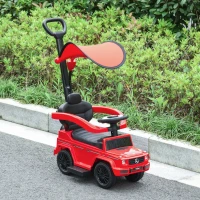Aosom Mercedes-Benz G350 Licensed Push Car, 3-in-1 Toddler Sliding Car with Horn, Steering, Foot Rest, Seat Storage, Red(m-8)