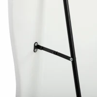 HOMCOM 64" x 24" Full Length Mirror, Floor Mirror Hanging or Wall Mount, with Arched Wavy Velvet Frame for Bedroom(m-10)