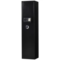 HomCom 56" Steel Electronic 5 Rifle Gun Security Cabinet w/Digital Keypad, Keys,Padded Interior- Black(m-11)