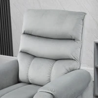 HOMCOM Power Lift Chair, Velvet Touch Upholstered Recliner Chair for Elderly with Vibration Massage, Remote Control, Side Pockets, Grey(m-8)