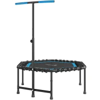 Soozier 45" Rebounder Trampoline for Adult, Quiet Bungee Rebounder with Adjustable Handle, Blue(m-2)