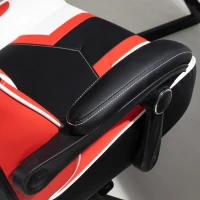 Vinsetto High Back Gaming Chair, Racing Style Ergonomic Computer Desk Chair with Adjustable Height, Retractable Footrest, Headrest and Lumbar Support, Red(m-8)