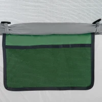 Outsunny Two Room Pop Up Shower Tent with Shower Bag, Floor and Carry Bag, Green(m-9)