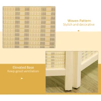 HOMCOM Woven Bamboo Room Divider, 4 Panel Folding Indoor Privacy Screens for Home Office, 71"x71"x0.6", Natural(m-4)