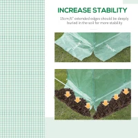 Outsunny Greenhouse Replacement Cover for 11.5' x 9.8' x 6.6' Walk-in Tunnel PE Hot House Cover with Zipper Door and 6 Roll Up Windows, Green (Frame Not Included)(m-6)