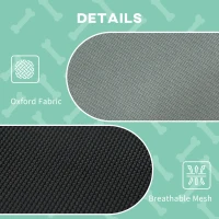 PawHut Elevated Dog Bed with Removable Canopy, Outdoor Dog Cot with UV Protection Canopy Shade, 24 inch Pet Bed for Camping, Gray(m-6)