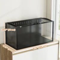 PawHut 41.3" L Hamster Cage, Large Hamster Habitats Steel Frame Chewproof, Deep Bedding Space for Pets Enrichment(m-3)