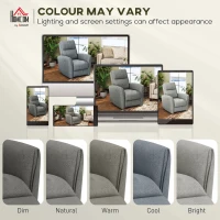 HOMCOM Power Recliner Chair, Dyed Fabric (Like Leathaire) Upholstered Recliner Chair with USB Ports, Footrest, Grey(m-7)