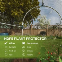 Outsunny Galvanized Steel Crop Cage, Plant Protection Tent with Zippered Door, 4' x 4', Black(m-4)