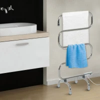 HOMCOM 37.5" Stainless Steel Freestanding Electric Towel Warmer Laundry Drying Rack(m-2)