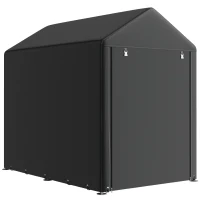 Outsunny 4 x 6ft Outdoor Storage Shed Tent, Portable Shed with Roll-up Door for Motorcycle, Bike, Garden Tools(m-2)