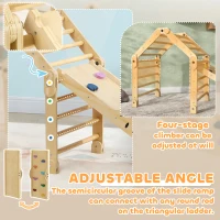 Qaba 4 in 1 Indoor Toddler Climbing Toys for 18-48 Months with Ramp & Seesaw(m-6)