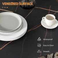 HOMCOM Foldable Dining Table, Drop Leaf Folding Side Table Console Writing Desk with 2 Wheels for Kitchen, Dining Room(m-5)