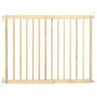 PawHut 24" - 40" Wide Walk Thru Pet Gate, Wooden Dog Gate for Stairs, Hallways, & Doorways, for Small and Medium Dogs(m-1)