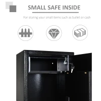 HomCom 56" Steel Electronic 5 Rifle Gun Security Cabinet w/Digital Keypad, Keys,Padded Interior- Black(m-5)
