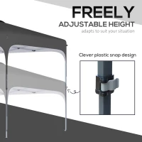 Outsunny 8' x 8' Pop Up Canopy Tent with Wheeled Carry Bag and 4 Sandbags, Instant Sun Shelter, Tents, Black(m-6)