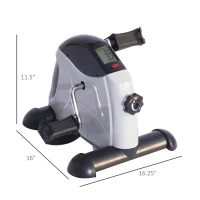 Soozier Portable Mini Exercise Bike Desk Pedal Indoor Cycle Fitness Hand Foot Exercise Machine w/ LCD Display(m-3)