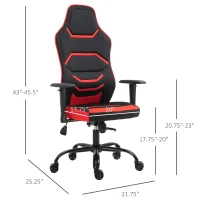 Vinsetto High Back Racing Style Gaming Office Chair Home Computer Task Chair with Armrest, Seat on Wheels, Tilt,  Red(m-13)