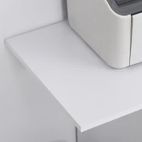 Vinsetto Mobile Printer Stand, Rolling File Cabinet Cart with Wheels, Adjustable Shelf, Drawer and CPU Stand, White(m-8)