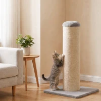 PawHut 30" Tall Cat Scratching Post, 7.9" Large Diameter Scratch Post with Natural Sisal Rope and Stable Base(m-8)