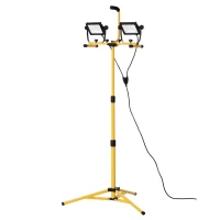 HOMCOM 8,000 Lumen LED Work Lights Dual Head Weather Resistant with Tripod Stand(m-11)