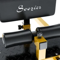 Soozier 3-in-1 Padded Push Up Sit Up Deep Sissy Squat Machine Home Gym Fitness Equipment, Yellow(m-7)