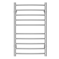 HomCom 10-Bar Curved Stainless Steel Wall Mounted Electric Heated Towel Rack Warmer(m-9)