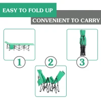 Outsunny Folding Camping Cots for Adults with Carry Bag, Side Pocket, Outdoor Portable Sleeping Bed, 330 lbs. Capacity, Green(m-4)