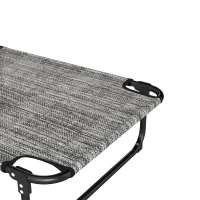 Outsunny Folding Lounge Chair w/ Reclining Back, Mixed Grey(m-12)
