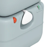 Outsunny Porta Potty, 5.8 Gallon Portable Toilet with Level Indicator and Anti-Leak Pump for Camping, Boating, Hiking, Travel, RV(m-12)