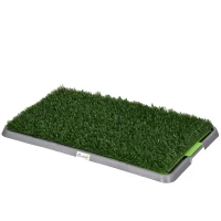 PawHut Artificial Grass Pee Pad for Dogs Potty Training, 26" x 16", 2 Packs, Green(m-2)