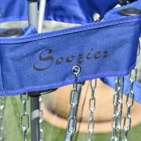 Soozier Portable Disc Golf Basket Target with 12-Chain, Easy Carry Bag, Dark Blue(m-7)