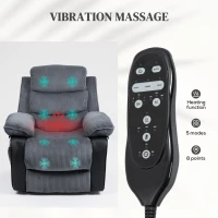 HOMCOM Power Lift Recliner Chair with Massage and Heat for Elderly, Electric Lift Chair with Remote Controllers(m-5)