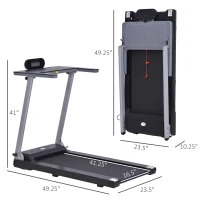 Soozier Foldable Electric Motorized Treadmill Running Machine with 12 Pre-Set Programs 7.5 MPH Max Speed LCD Display for Home Use - Black(m-3)