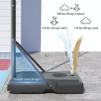 Soozier Portable Basketball Hoop, 5ft-10ft Height Adjustable with Wheels(m-6)