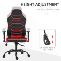 Vinsetto High Back Racing Style Gaming Office Chair Home Computer Task Chair with Armrest, Seat on Wheels, Tilt,  Red(m-14)