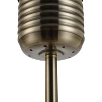 HOMCOM Industrial Tall Pole Floor Lamp with Metal Base, Modern Standing Lamp, Bulb-Shaped Glass Shade, On/Off Foot Switch, E26 Bulb Base for Bedroom, Living Room, Bronze(m-8)