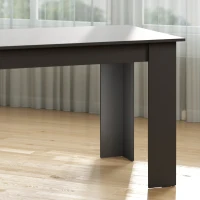HOMCOM 63" Kitchen Table for 4-6 People, Dining Table with Wood Effect for Dining Room, Black(m-9)