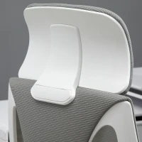Vinsetto Ergonomic Home Office Mesh Desk Chairs, Computer Task Chair with Massage Lumbar Cushion, Adjustable Seat & Headrest,  Rocking Function, Grey(m-11)
