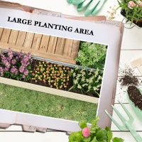 Outsunny 8x2x2ft Galvanized Raised Garden Bed Kit with Safety Edging for Flowers, Herbs and Vegetables, Cream White(m-4)